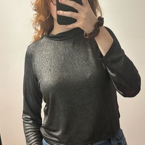 Elegant Black Sheer Women's Croptop